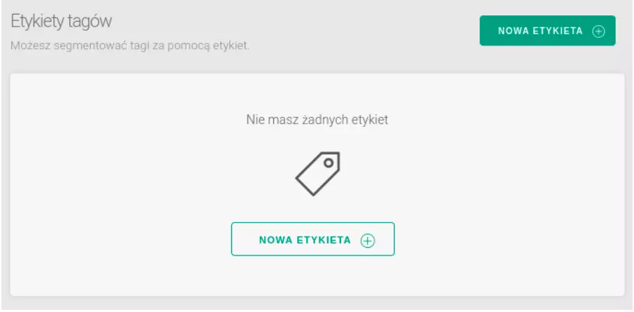 etykiety danych aplikacja