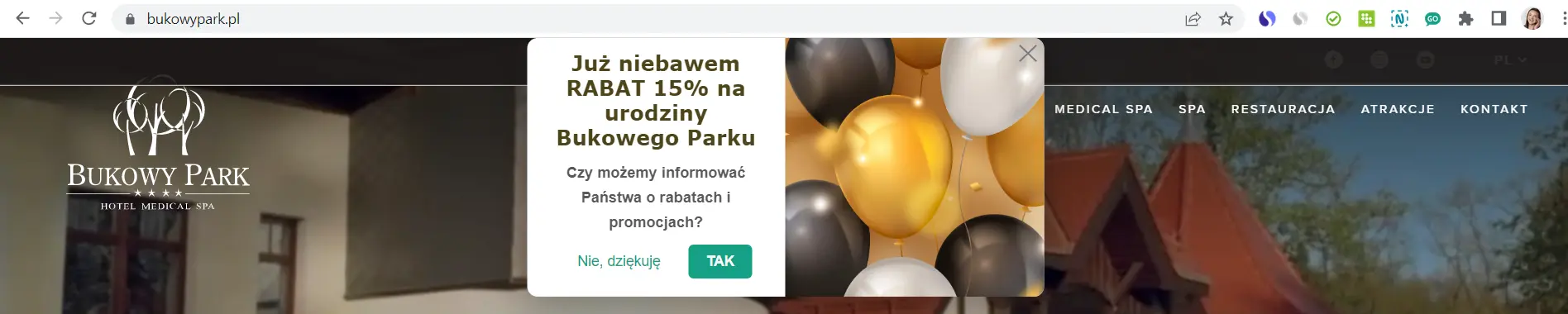 personalizowana forma subskrypcji web push