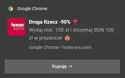 powiadomienie web push