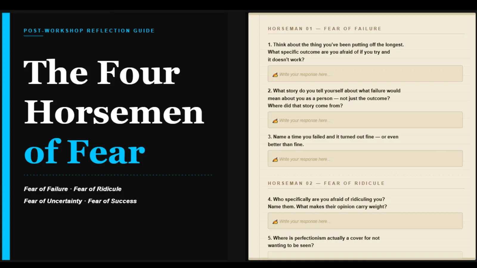 graphic of Four Horsemen of Fear guide