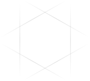 Black six-pointed star of David with thin intersecting lines on a transparent background.