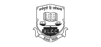 Black and white logo with a lion, crown, and letters H.L.C.C.