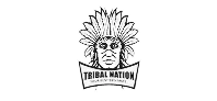 Black and white illustration of a Native American chief with feather headdress and Tribal Nation text.