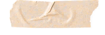 Torn piece of beige masking tape on a black background.