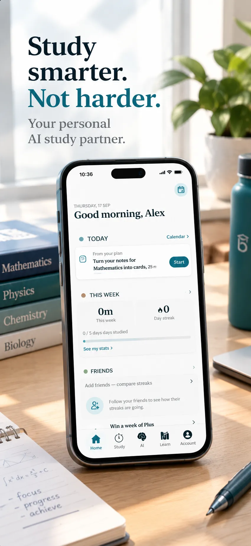 StudyBro app home screen