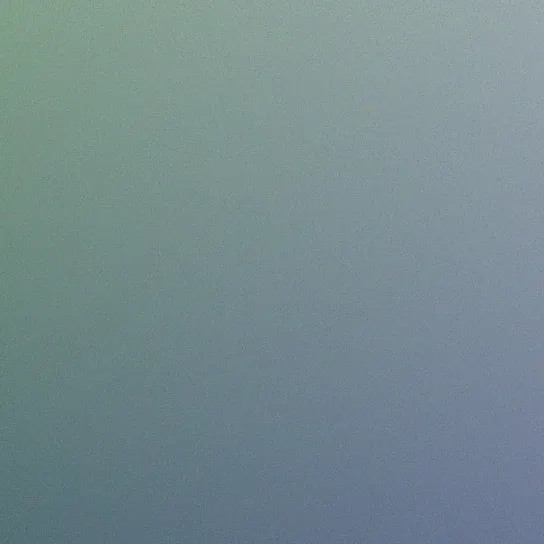 Gradient background transitioning smoothly from blue at the bottom to green at the top left.