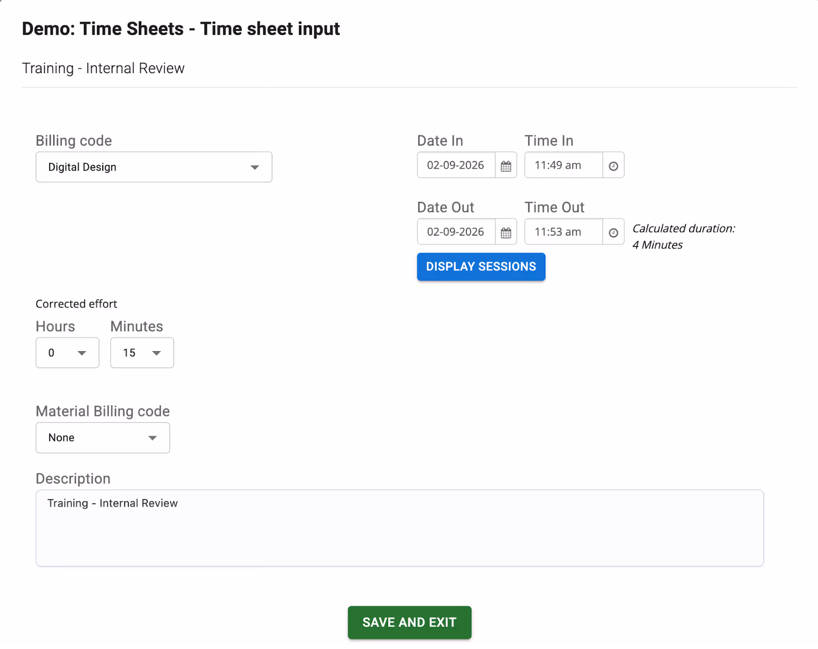 Time Sheets