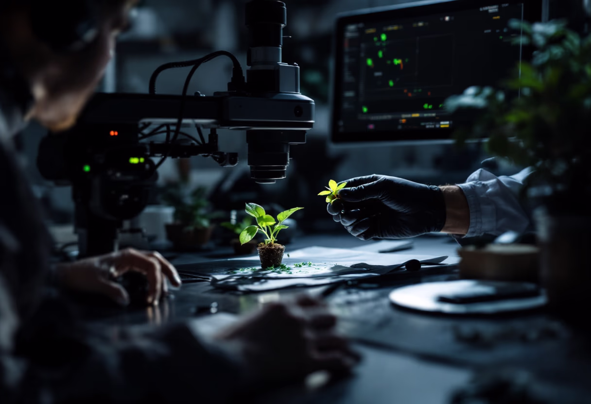image of agricultural technology usage in a laboratory