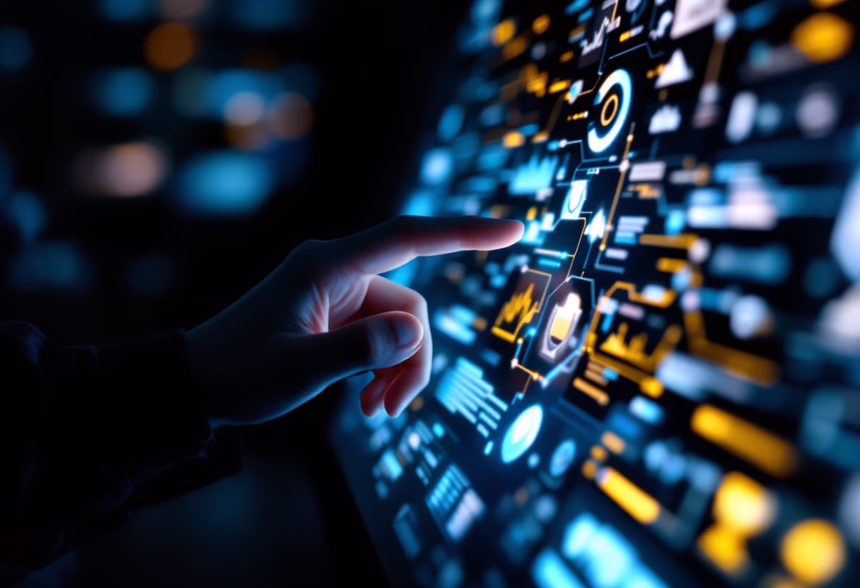 image of students engaging with the software