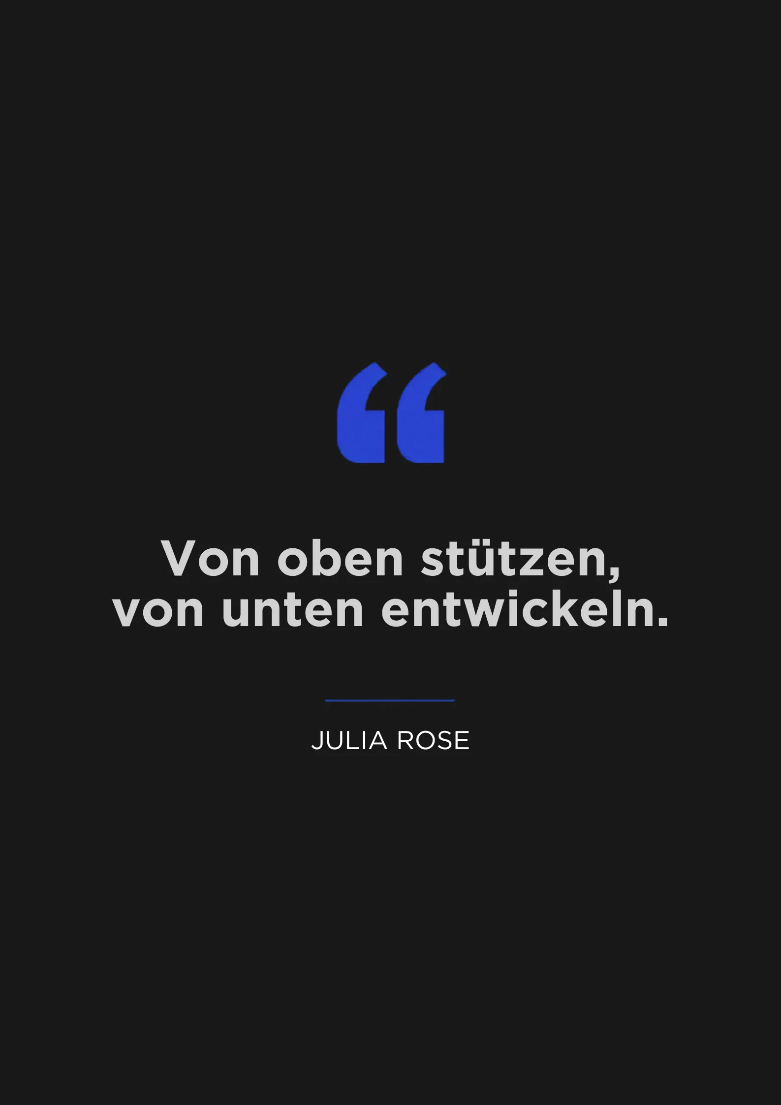 KI-Paten in der Verwaltung. Quote-Card aus dem Ehrenbehörde-Podcast mit Julia Rose.