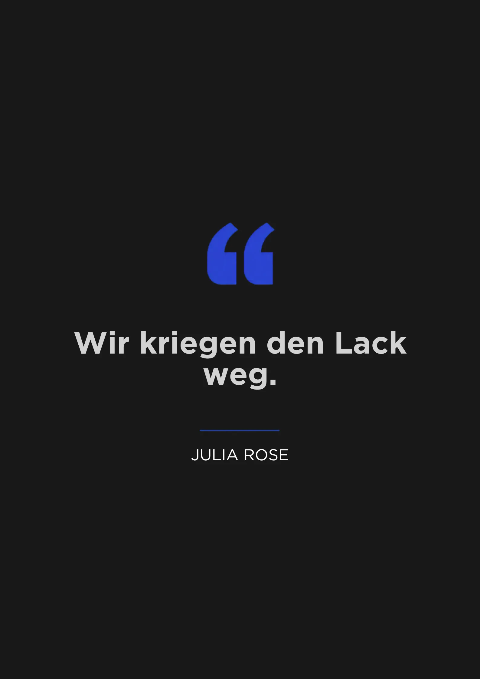 Politik und Verwaltung zusammen denken. Quote-Card aus dem Ehrenbehörde-Podcast mit Julia Rose.