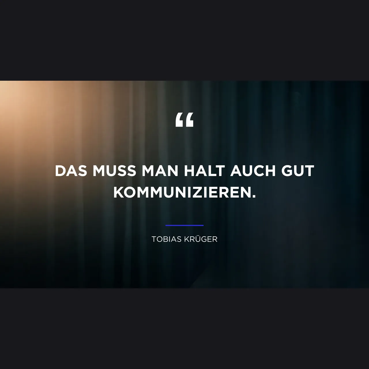 Zitat von Tobias Krüger im Ehrenbehörde-Podcast: Das muss man halt auch gut kommunizieren.