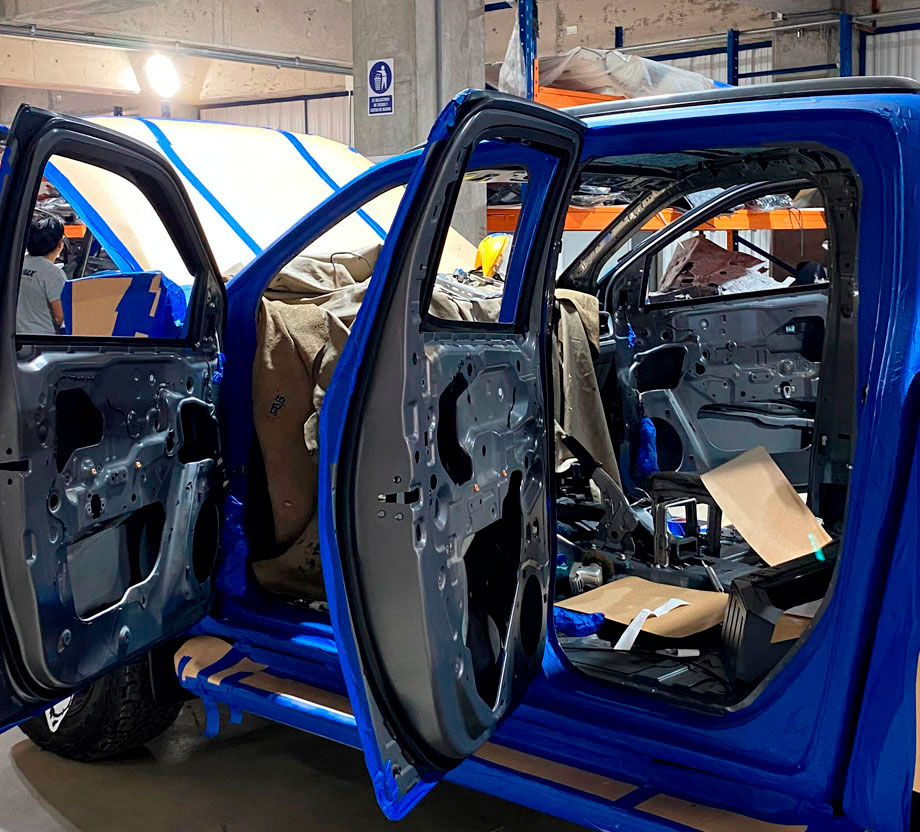 Proceso de blindaje automotriz