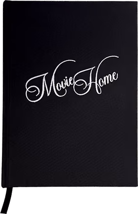 Black, hardback MovieTown movie journal 