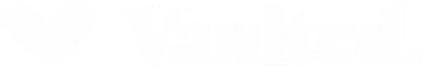 Vaulted brand name with a large downward arrow above the text.