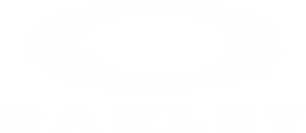 Oakley brand logo with an ellipse symbol above the company name in bold capital letters.