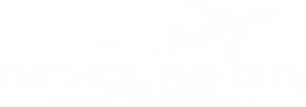 Nicholas Air logo with stylized airplane above the company name and the slogan 'Your Jet Is Ready'.