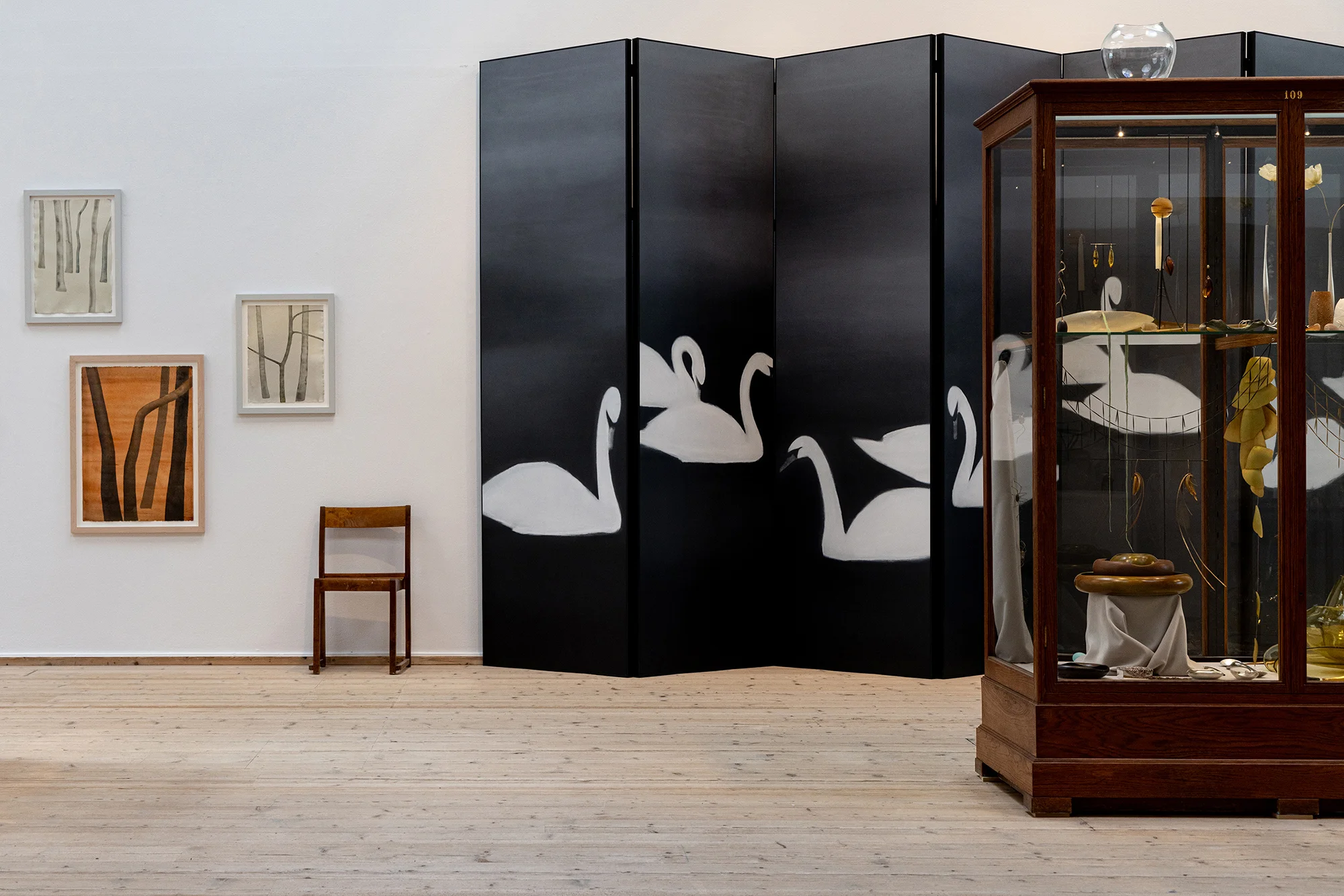 Mats Gustafson, Swans — installation at Millesgården