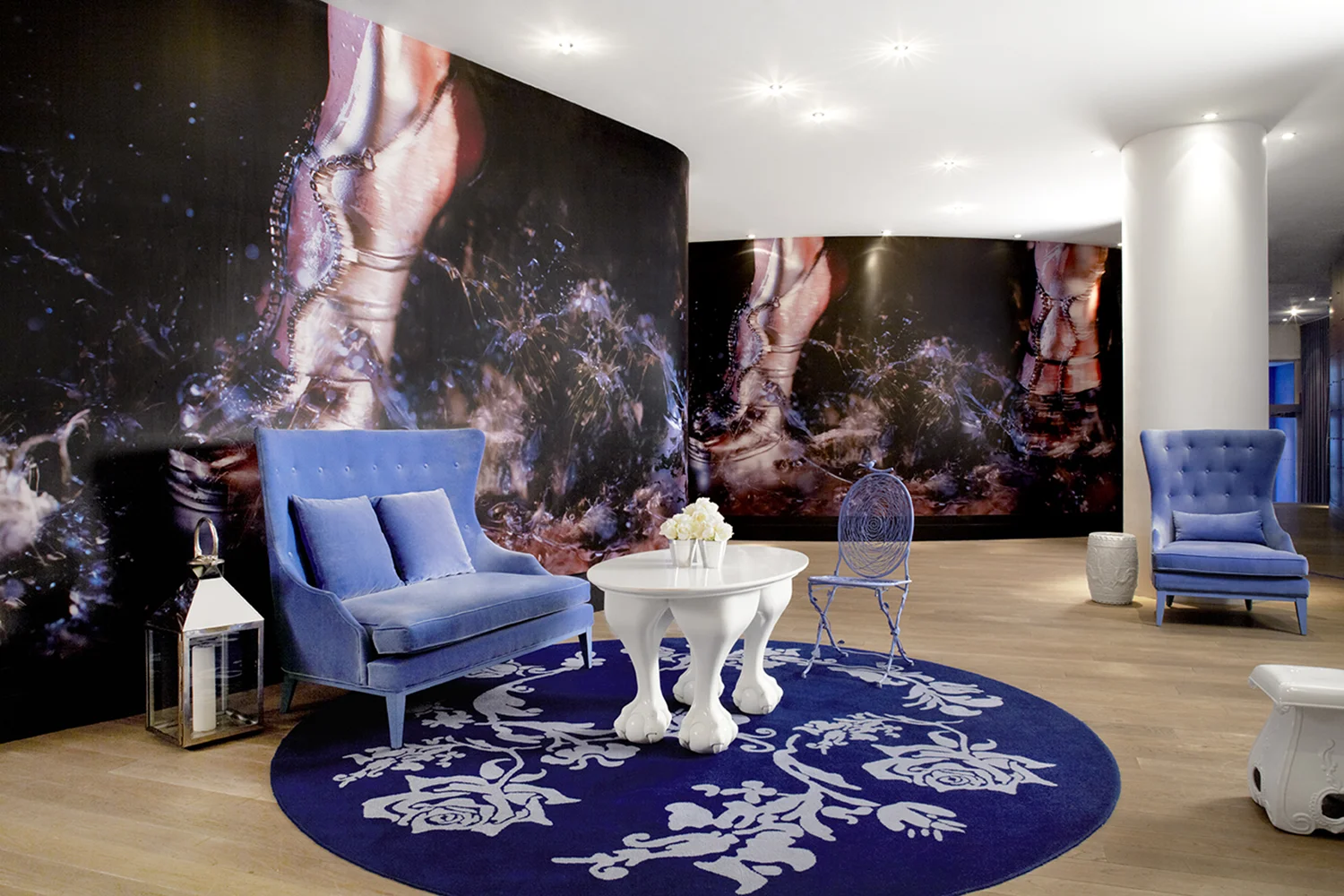 Marilyn Minter for Maharam — installation at the Mondrian SoHo