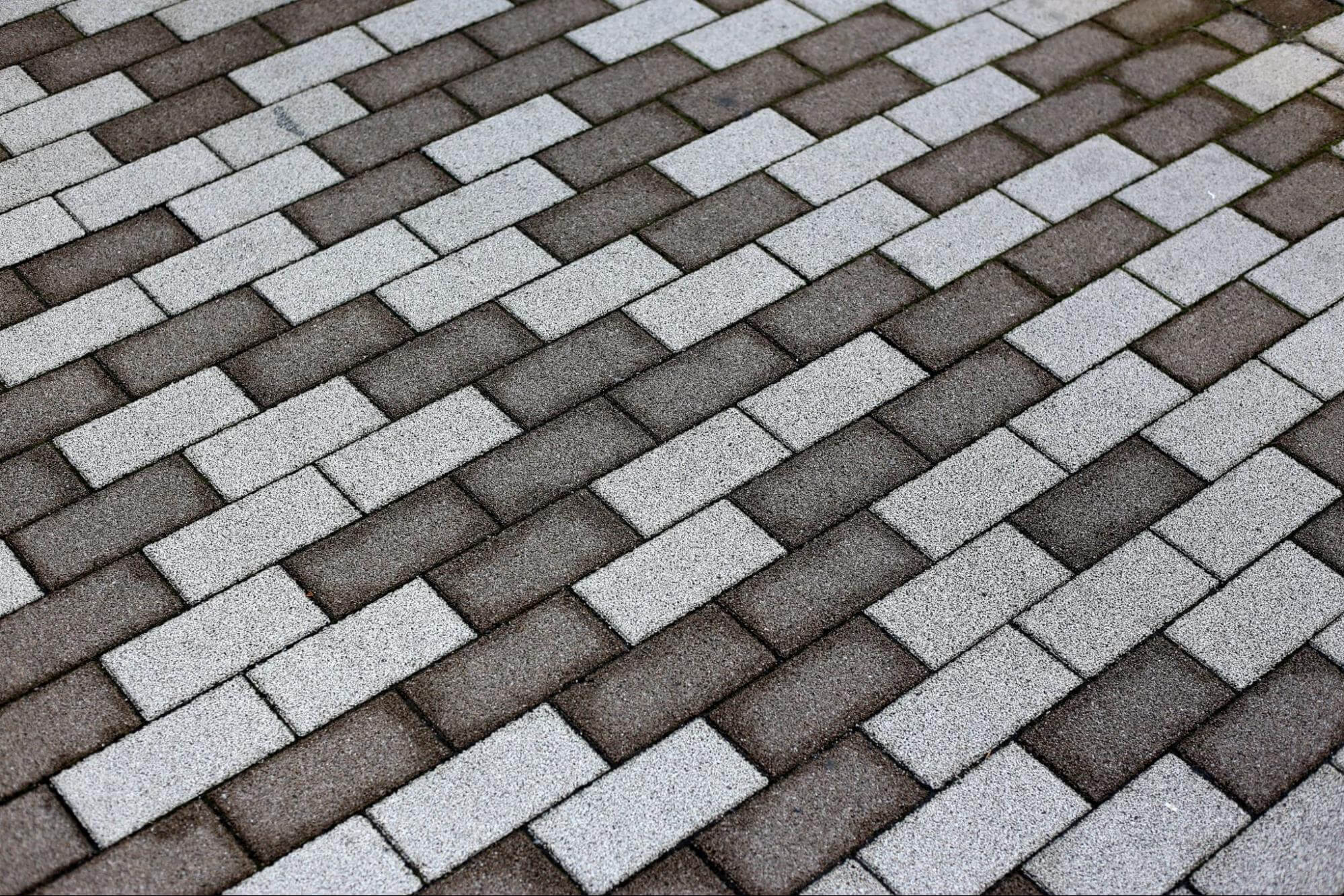  conventional pavers paired with a separate drainage feature
