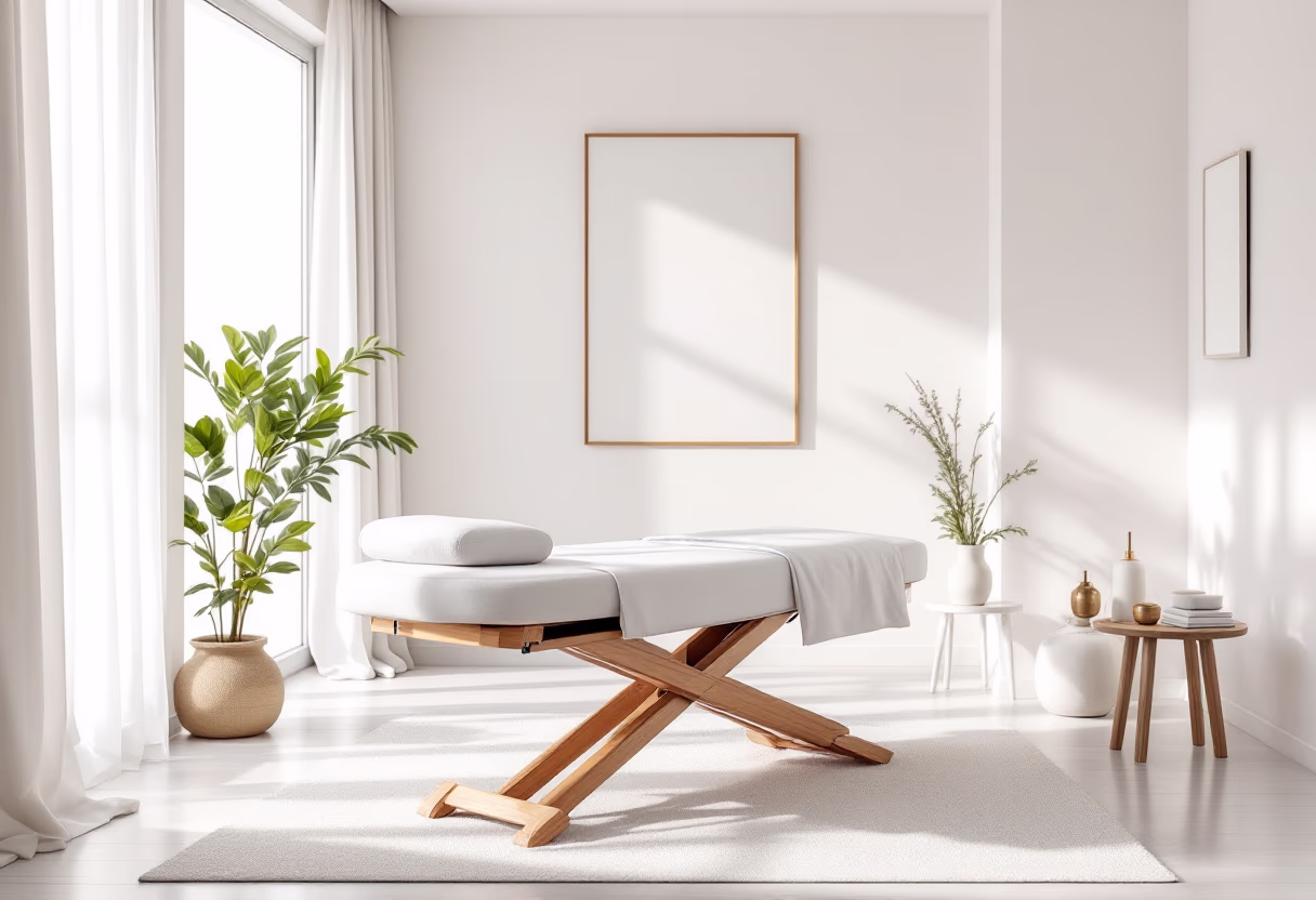 image of massage room (for a wellness center)