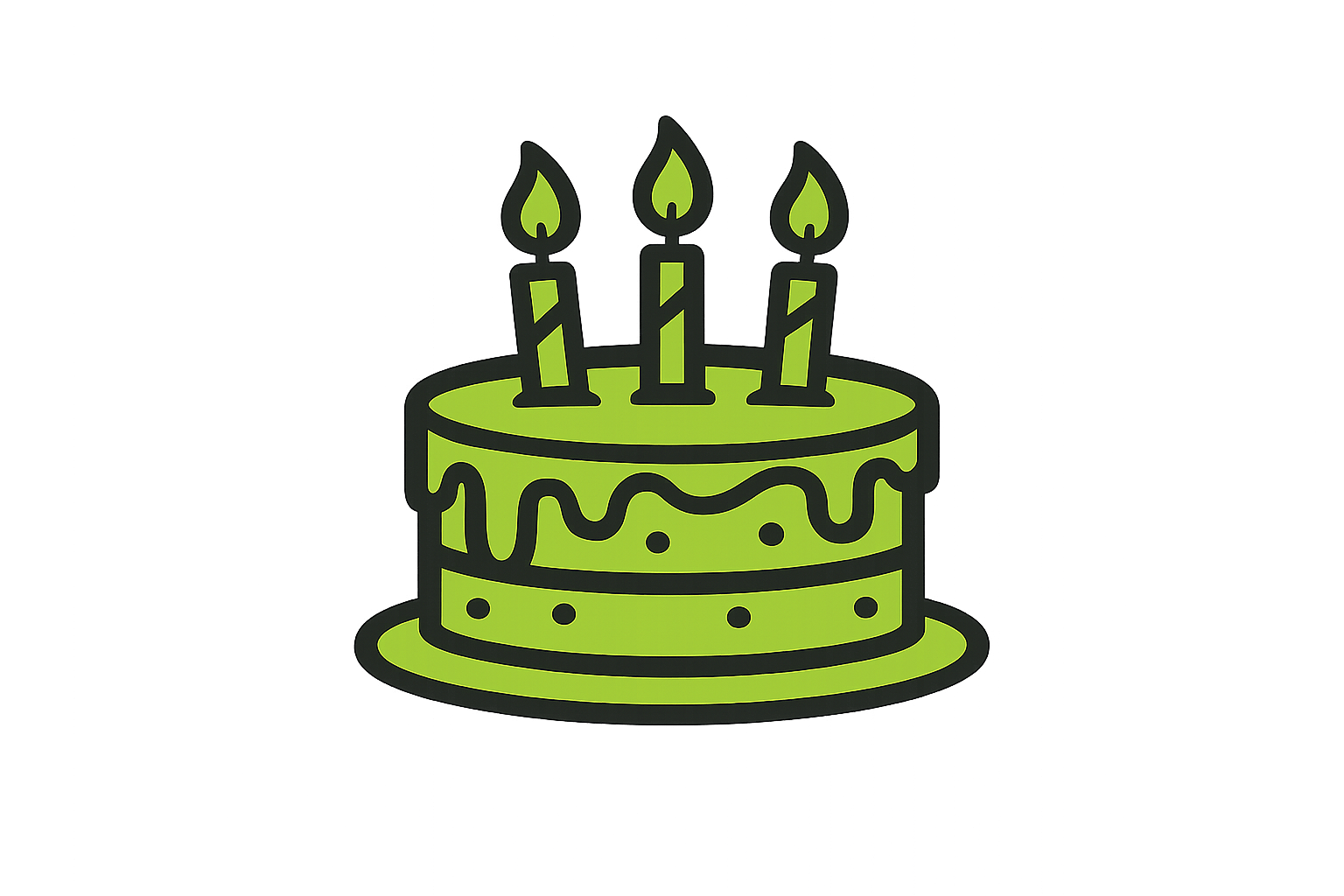 Birthday cake icon representing personalized birthday rewards and special gifts for Cannabis House loyalty program and app members in Los Angeles
