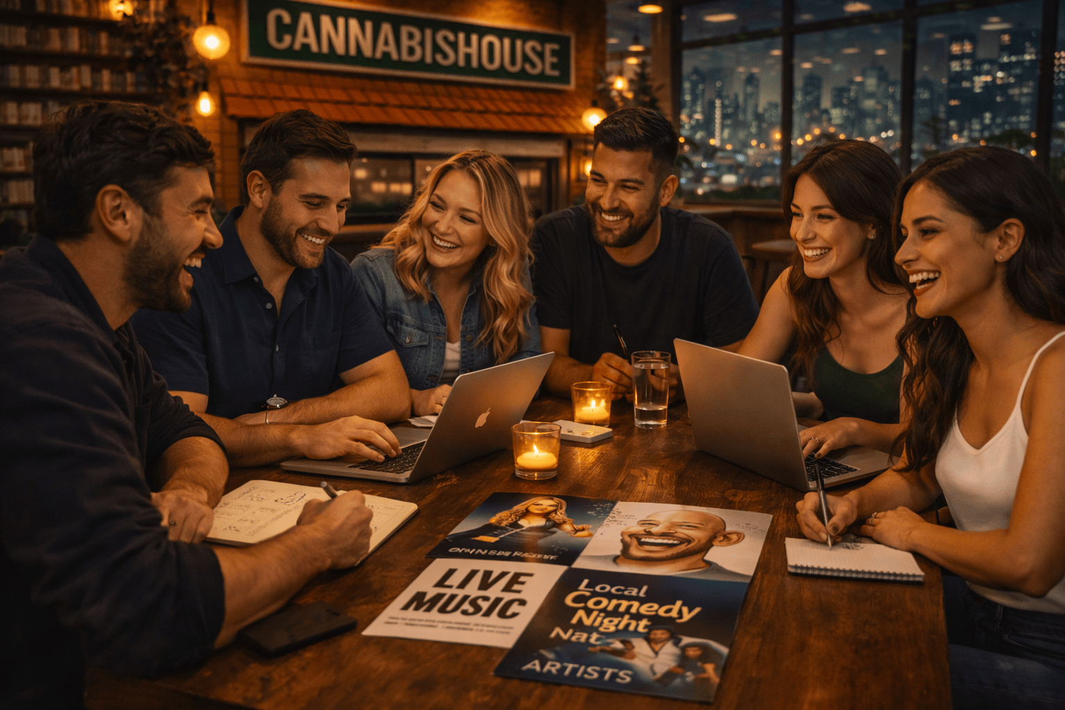 Cannabis House creative team organizing and planning cannabis events, music, art, and comedy experiences across Los Angeles