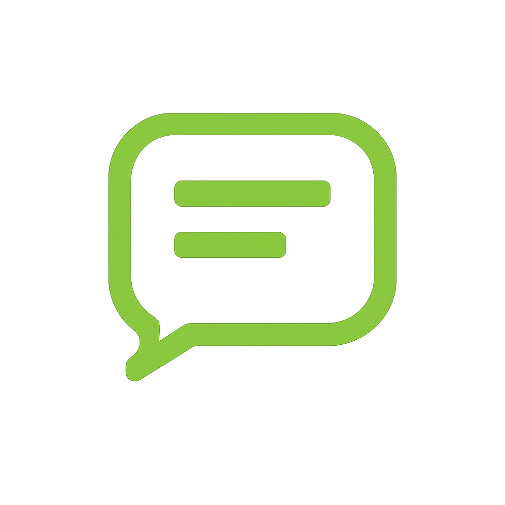 Text messaging icon for Cannabis House SMS alerts — sign up with your phone number to receive cannabis deals, specials, and event notifications near USC in Los Angeles