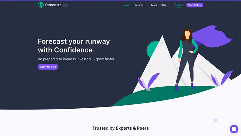 Forecastr is the best financial model software