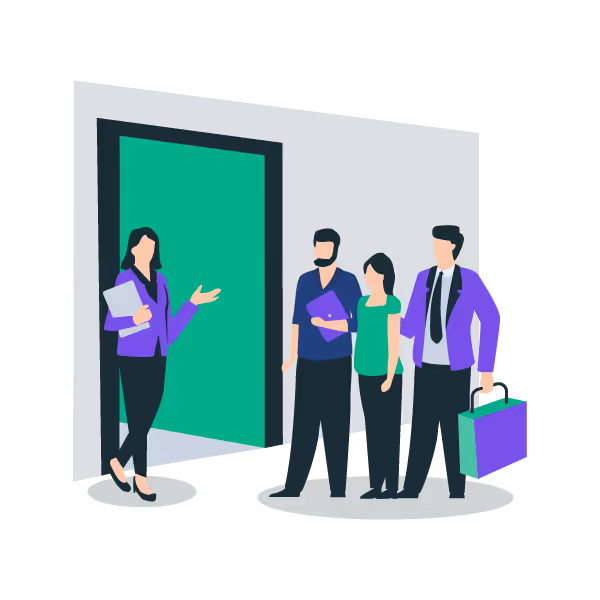 Illustration: Door to data room