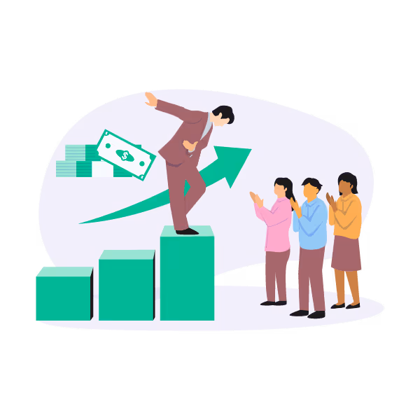 Illustration: Founder celebrating