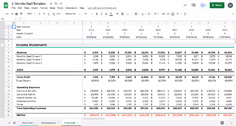 financial saas model