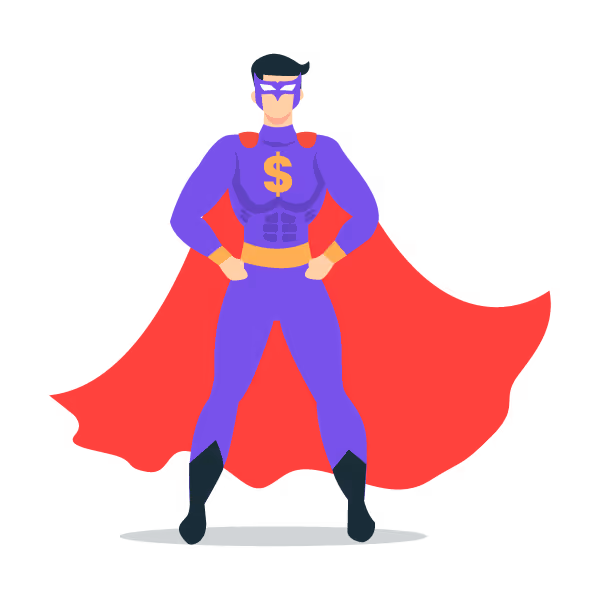 Illustration: Outsourced CFO services superhero
