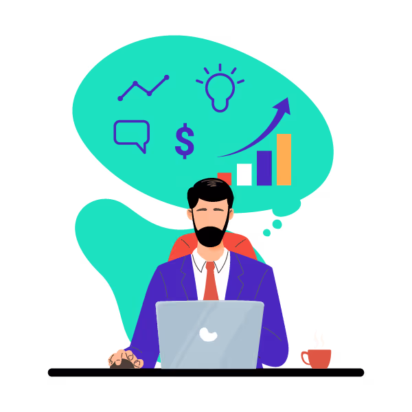 Illustration: Founder planning for future growth