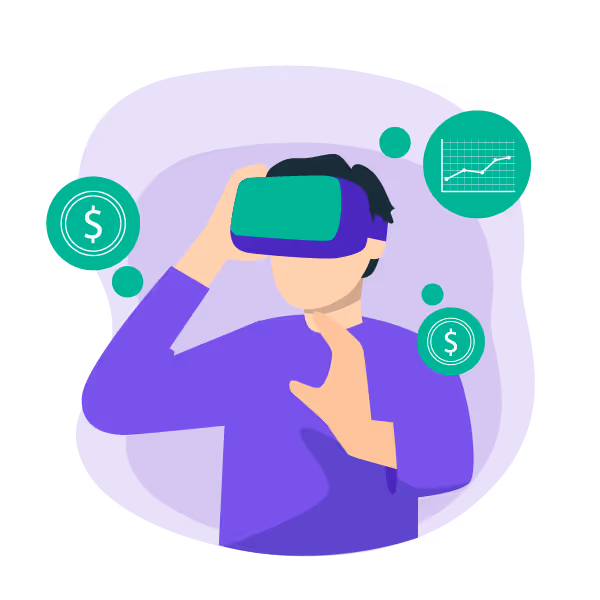 Illustration: Brand vision through VR goggles