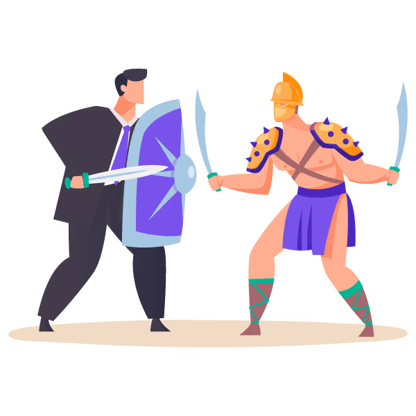 Illustration: CFO as a fundraising gladiator