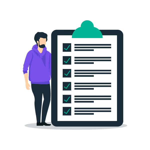 Illustration: Founder checking boxes before building a financial model - Featured