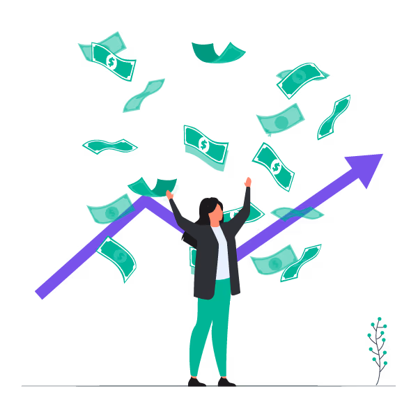 Illustration: Founder hitting personal financial goals with a financial model