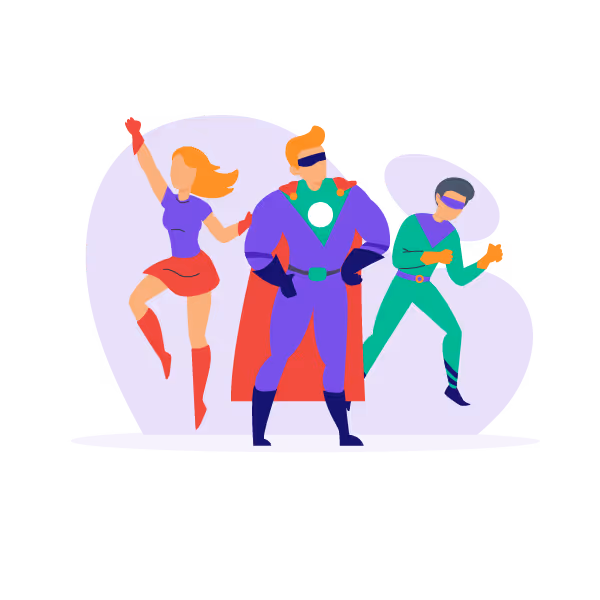 Illustration: CFOs shown as superheroes