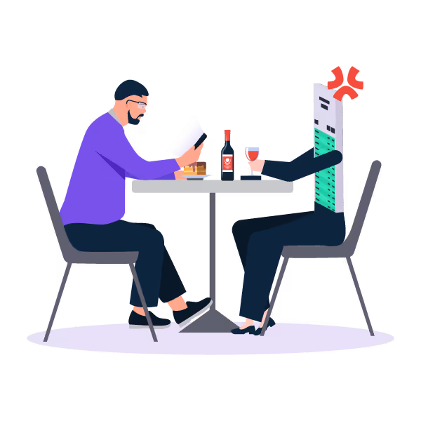 Illustration: A founder on a date with a balance sheet