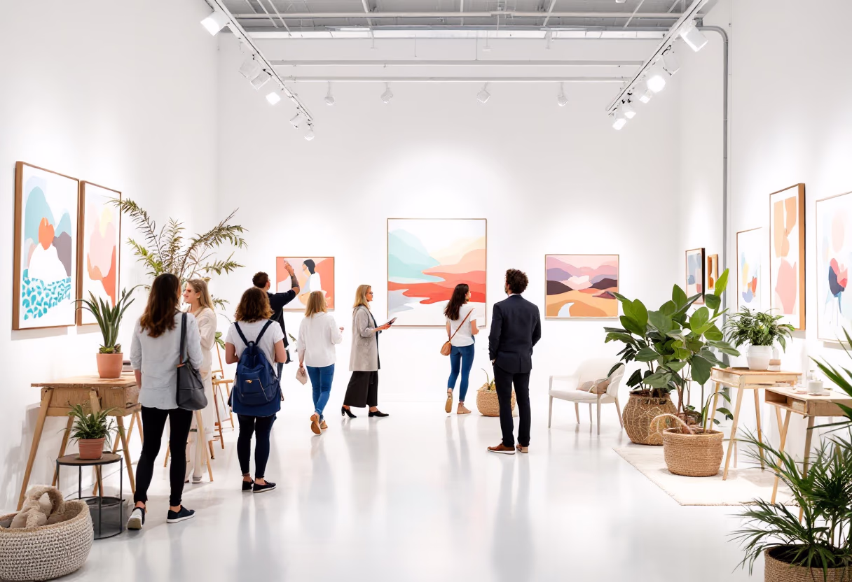 image of a distillery-sponsored local art exhibition