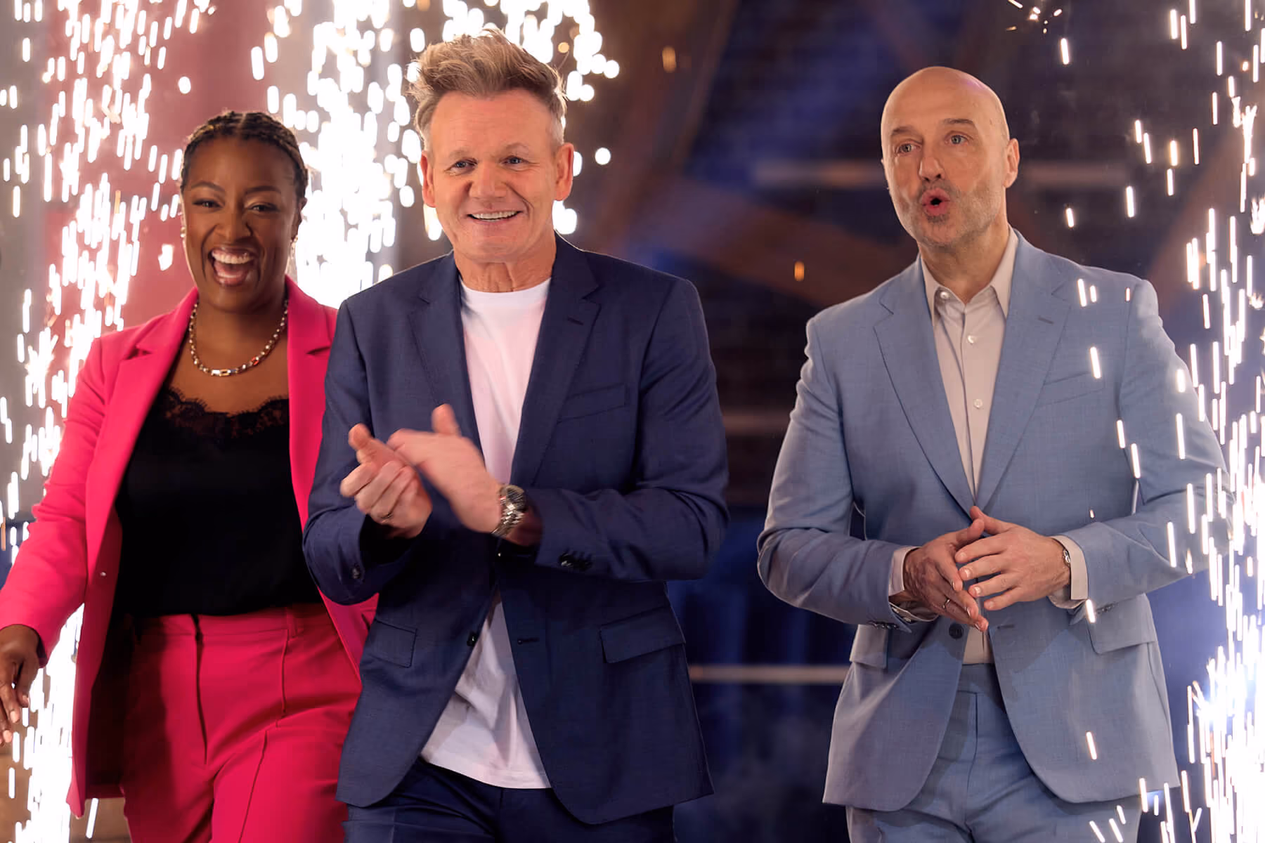 Three cooking show judges walk out amid sparklers