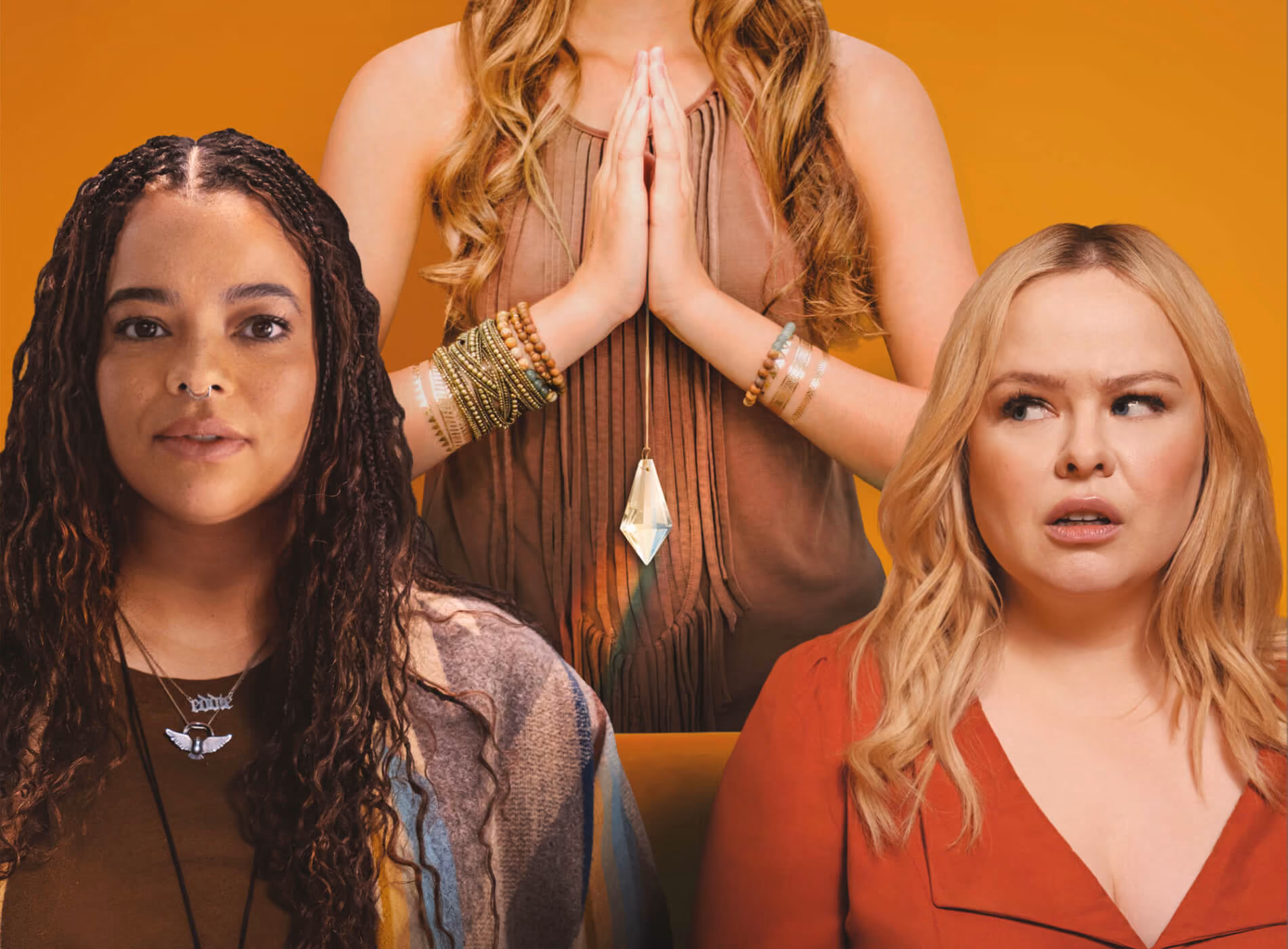 Three women in Tubi series key art