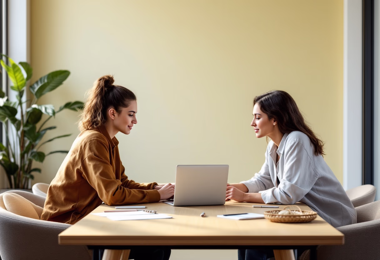 image of a team brainstorming in an office (for a web development agency)