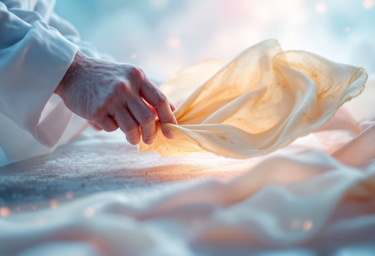 image of food preparation process (ethereal photography style)