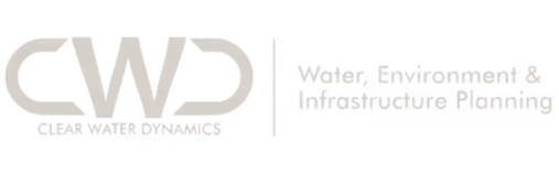 Logo for CWD Water Dynamics with tagline 'Water Environment & Infrastructure Planning.'