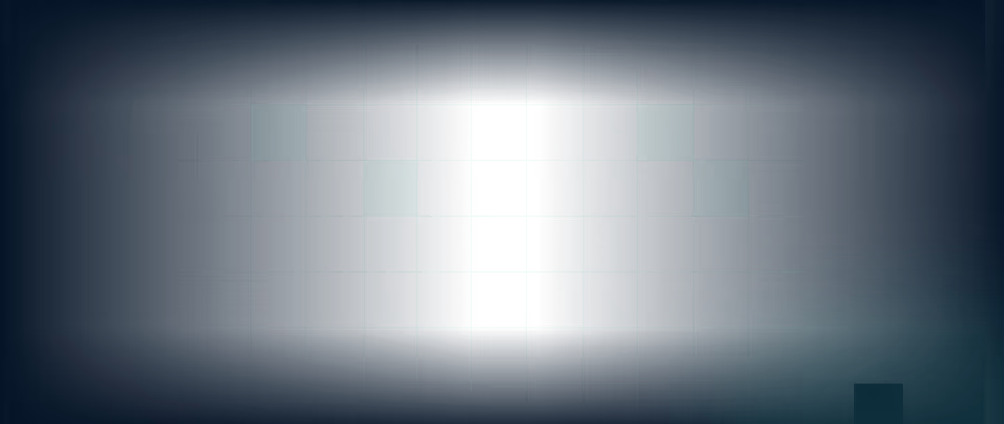 Vertical column of four black squares with a glowing green outline on a dark blue grid background.