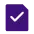 Purple heart icon symbolizing love or care.