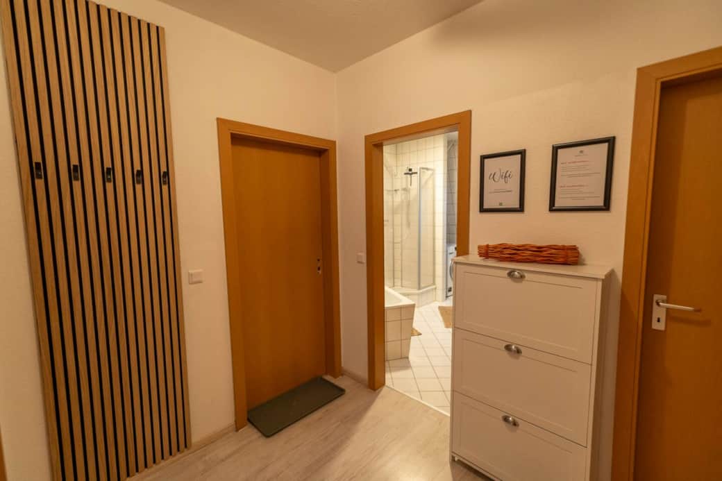 Hallway with access to all rooms