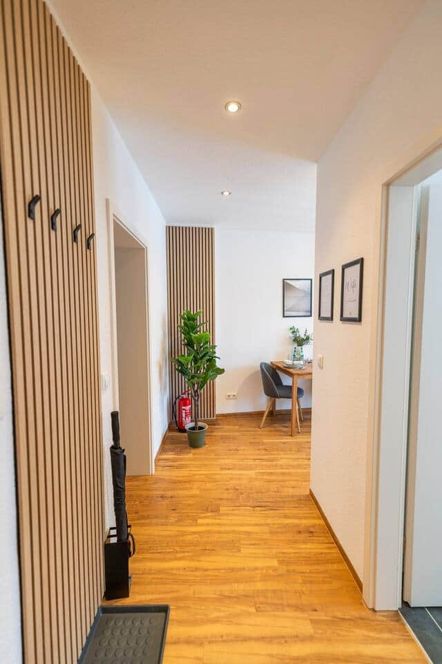 Hallway with modern wardrobe